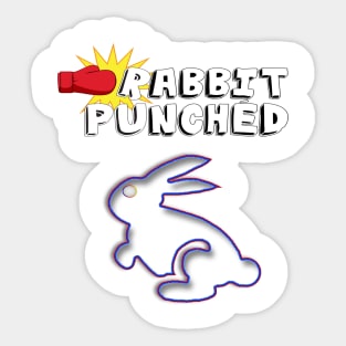 Neon Rabbit of the Future With the shows title on it Sticker